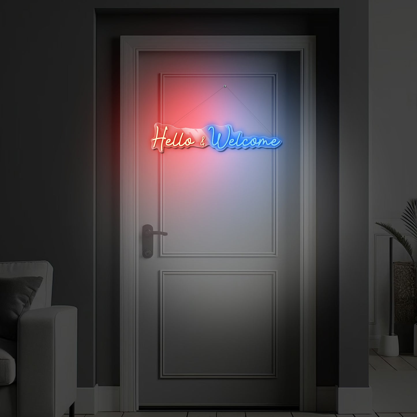 Hello & Welcome Neon Sign