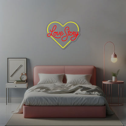 Love Story Neon Sign