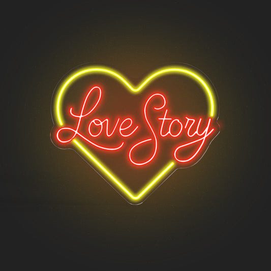 Love Story Neon Sign