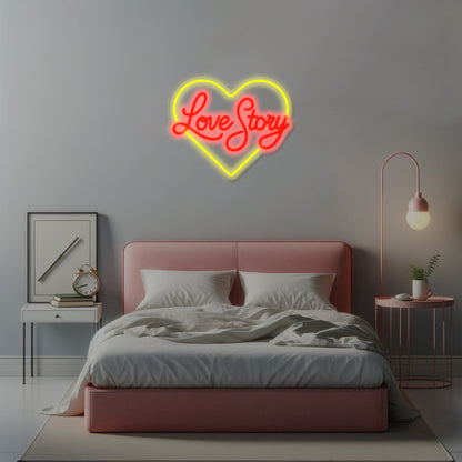 Love Story Neon Sign