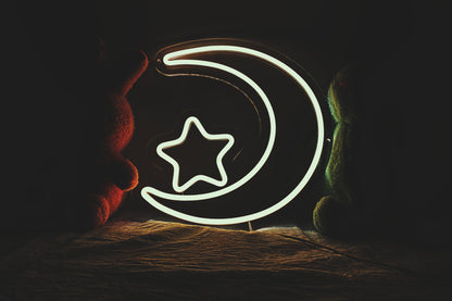 Star and Moon Neon Sign