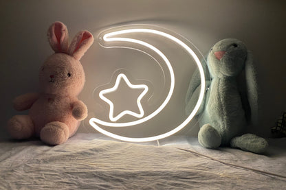 Star and Moon Neon Sign