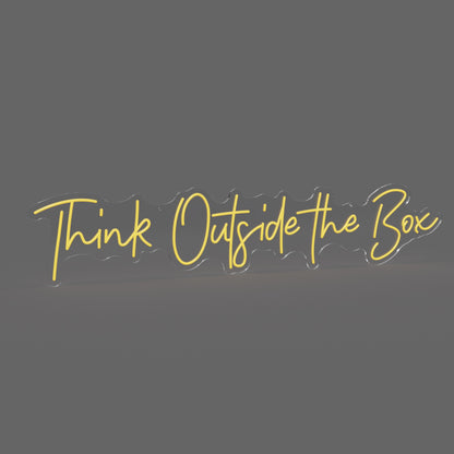 Think Outside the Box Neon Sign